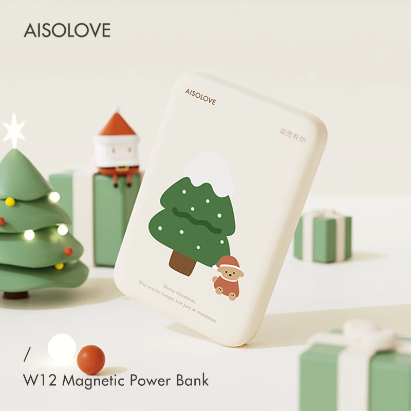 SOLOVE 5000mah Fast Charging Magnetic Power Banks Wireless Charging Mobile Power Bank with Led Display Portable Charger W12