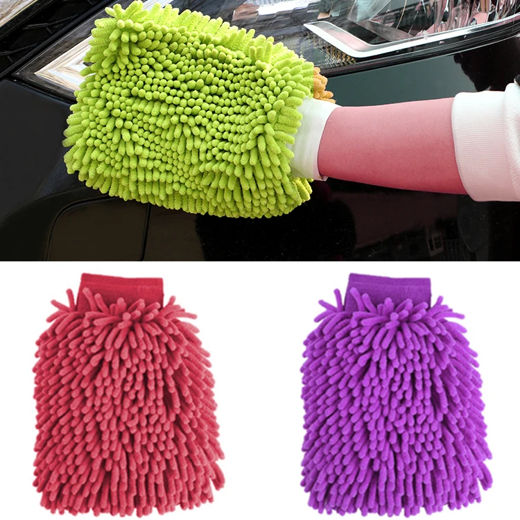 Tricol microfiber chenille cleaning mitt car washing glove microfiber cleaning tools gloves household items China wholesale
