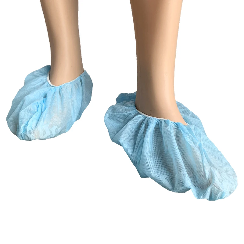 PP Blue Anti-skid Foot Covers Elastic Dust Proof Shoe Protector