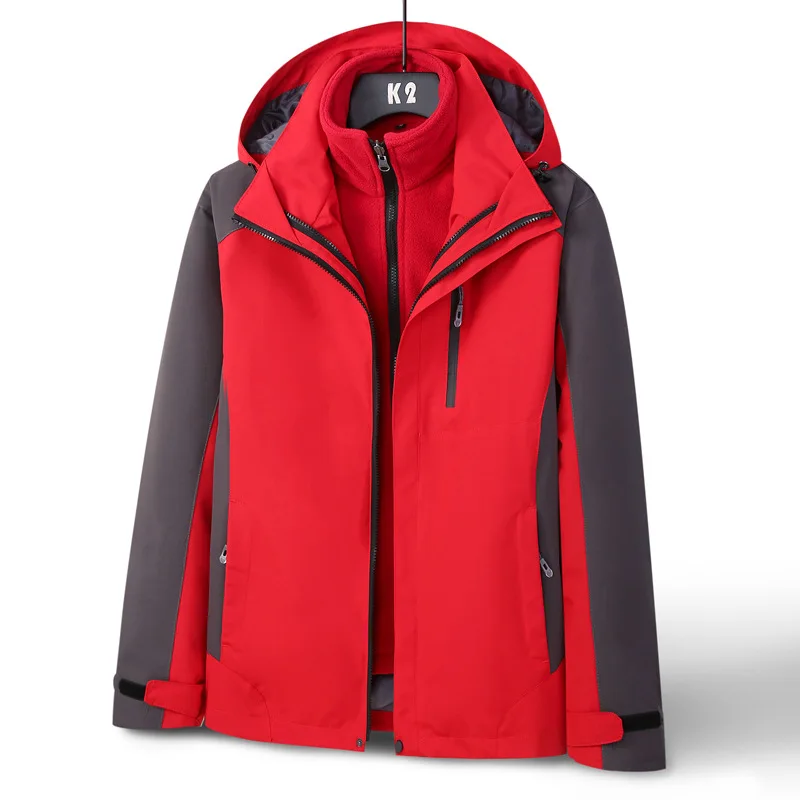 2024 Outdoor Hardshell Men Autumn and Winter Two-piece Set Mountaineering Suit Custom Work Clothes