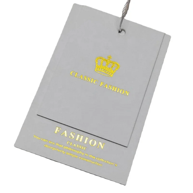 Customised Fashion Design Paper Clothing Labels Personalised Hang Tags with Logo for Clothes and Hair Price Tags for Use