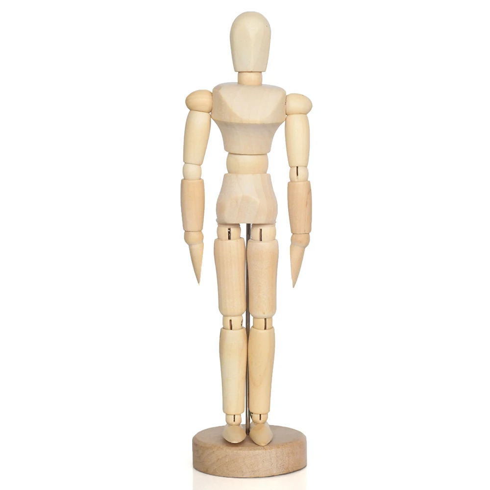 8 Inch 20CM Artist Drawing Flexible Jointed Wooden Human Body Manikin for Comic Sketching and Art Drawing