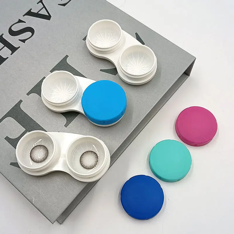 Fashion Style Cheap Price Colorful Custom Design Plastic Contact Lenses Case Boxes