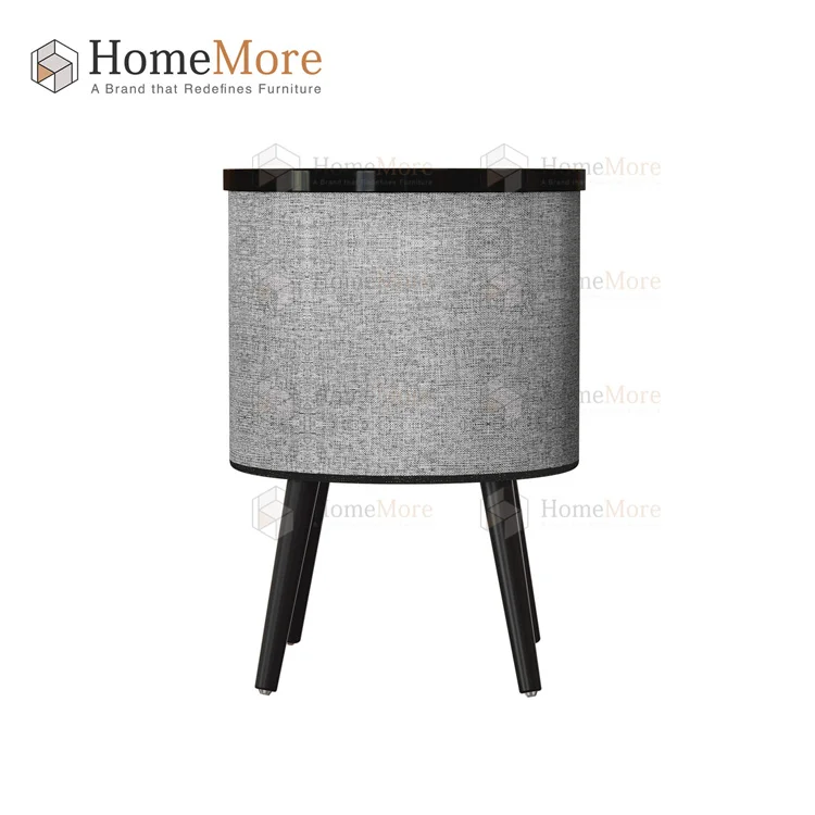 Hot selling round wooden smart side table coffee speaker table with wireless charger for living room smart furniture