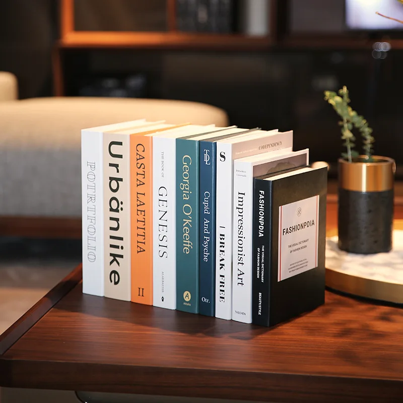 Роскошные книги современная модель модных книг украшение журнального столика домашние аксессуары для гостиной