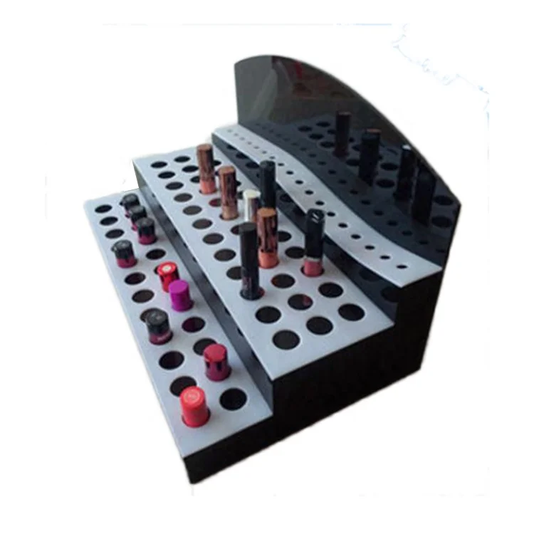 Factory customized transparent acrylic nail polish display rack multi-functional acrylic lipstick storage rack