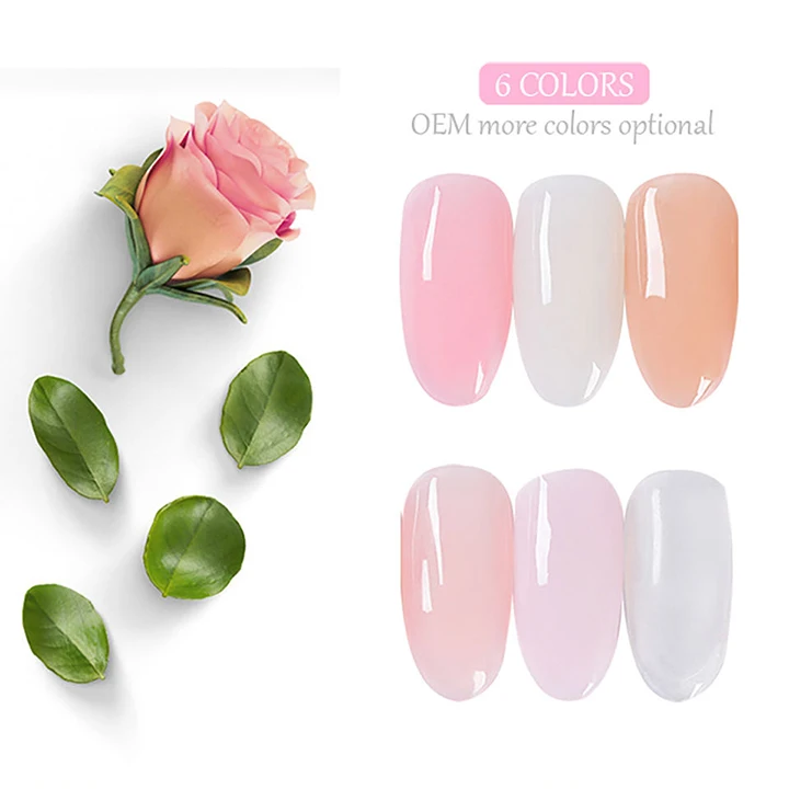 Sparkling Poly Gel Acrygel Wholesale Nail Supplies Private Label Glitter Colors UV Nail Extension Polly Acrylic Poly Gel Easy