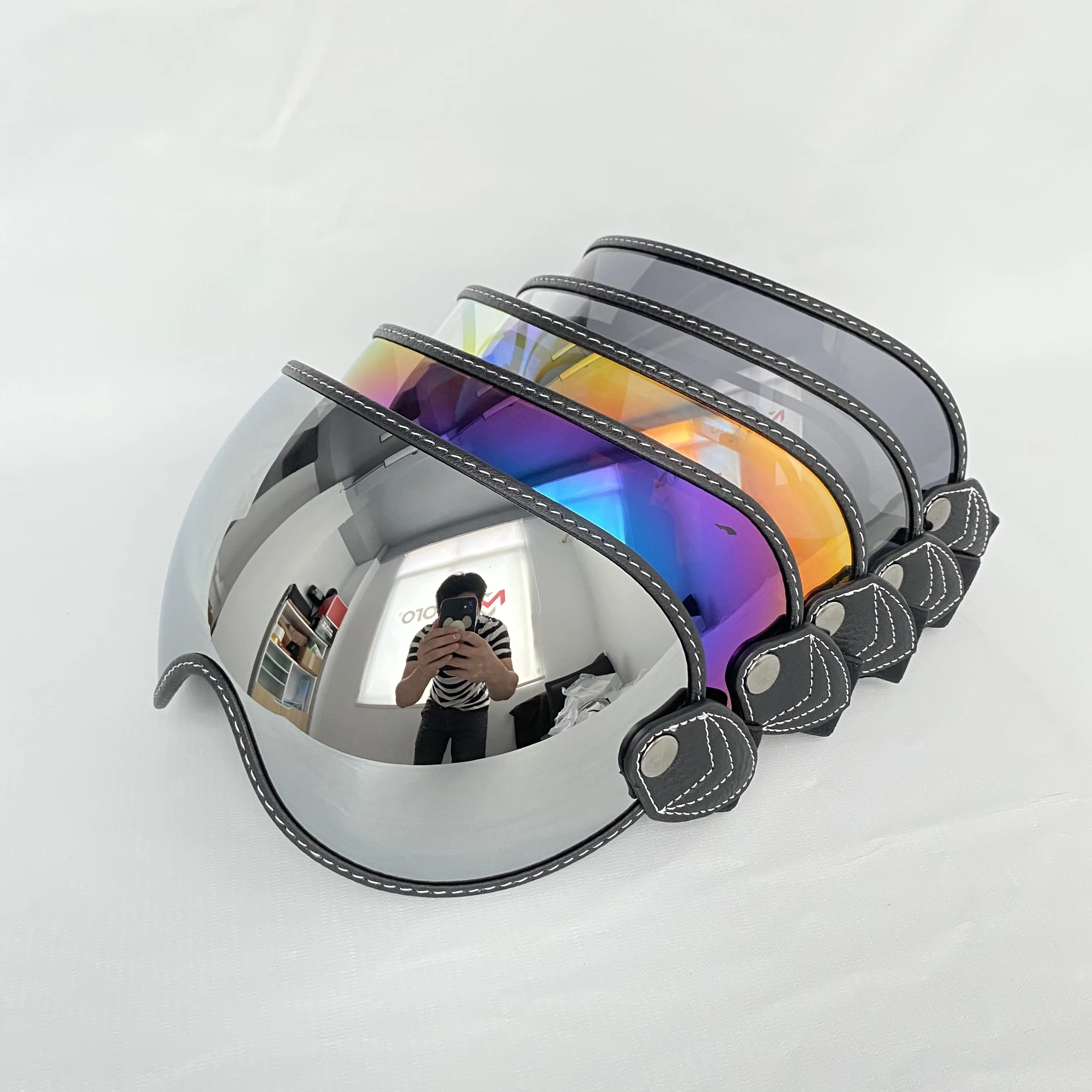 2022 Motorcycle Helmet Sun Visor Goggles Cycling Anti-UV Protection Shield Lens For Bicycle Helmet Face Mask  Eye-Shield Lens