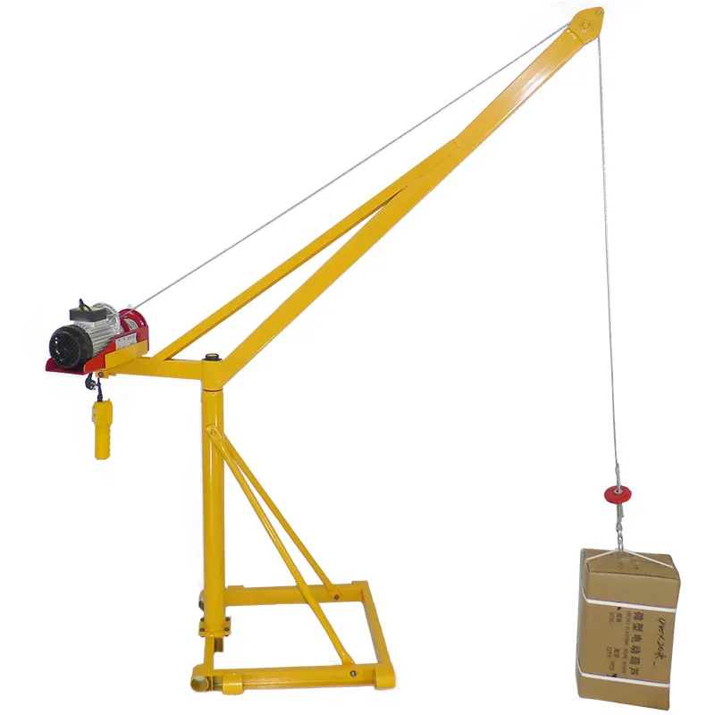 Мини-кран Davit Jinteng 100 кг 12-25 м наружный торговый кран подъемник двигателя для подъема пищи 220 В