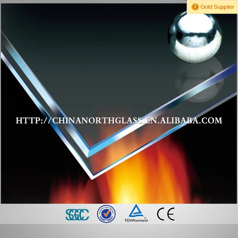 6/8/10/12mm Fire Proof Glass / Fire Flame Proof Glass / Fire Resistant Glass for Building