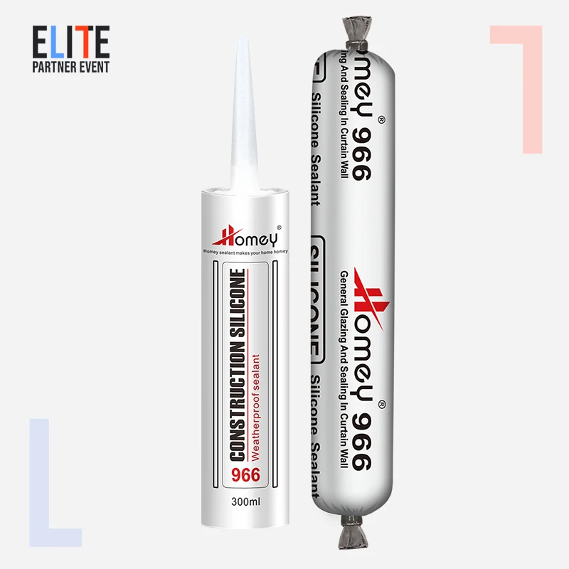 Homey Manufacturer White Color Odorless Strong Adhesive Wearther Sealant 20 years warranty Silicone Sealant