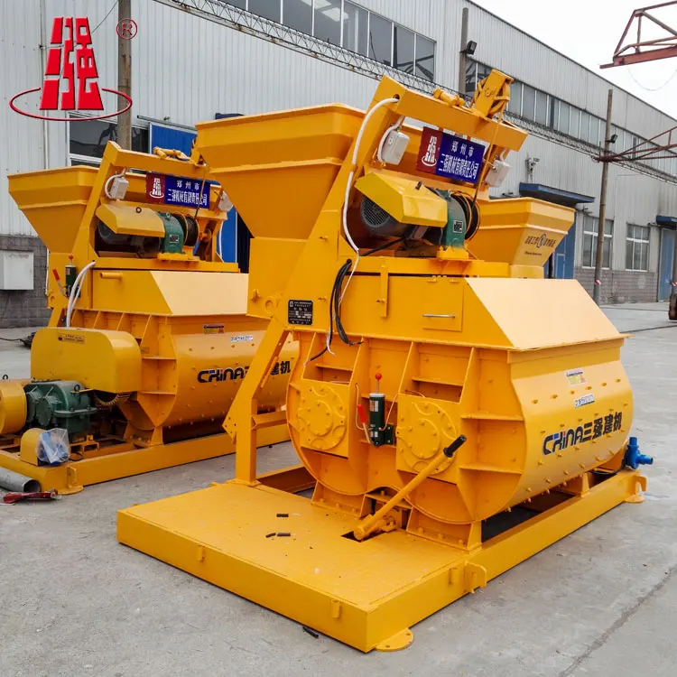 China manufacturer JS500 series horizontal  concrete mixer vertical mixer for construction work