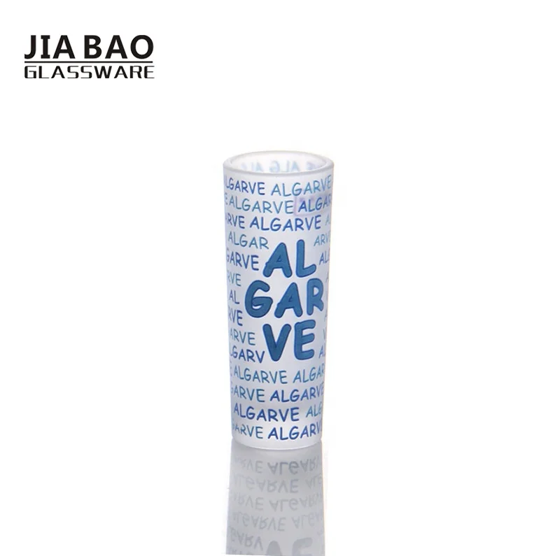 
Full Printing Logo Small Glass Cup frosted printing Shot Glass Tequila Glass Cups 