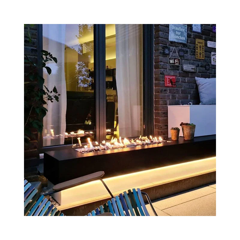 Smart Remote Controlled Modern Electric Fireplace Burner Ethanol Flame Lamp