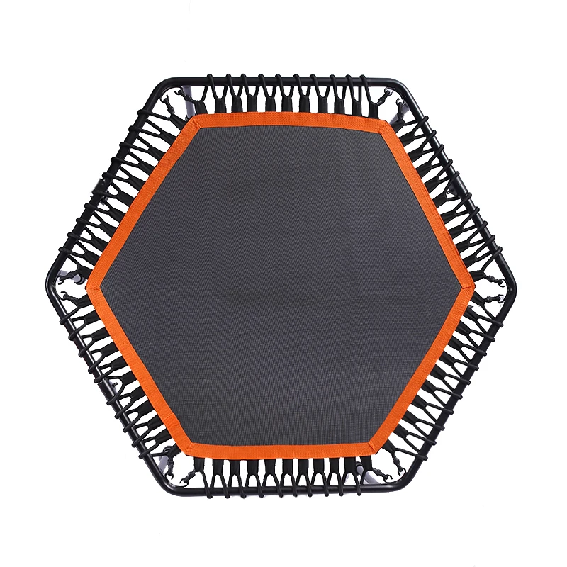 Hot selling 44Inch Hexagonal professional Mini fitness Trampoline Bungee Trampoline With Adjustable T-Bar Adult Trampoline