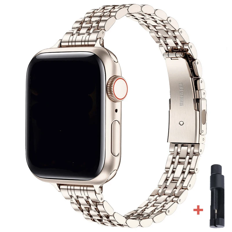 Металлический ремешок для IWatch серии 8 7 6 SE 5 из нержавеющей стали 49 мм 42 44