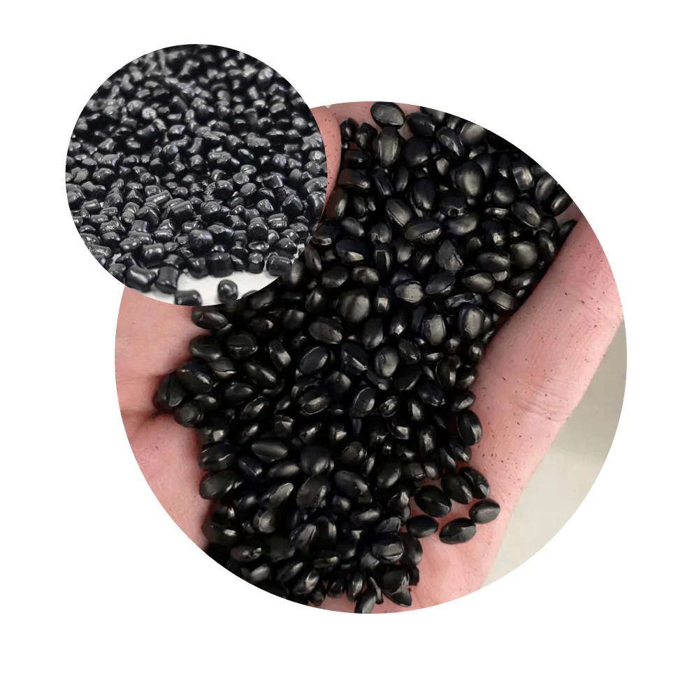 HDPE LDPE Black Recycled Plastic Pellets Granules Extrusion Masterbatch Plastic Black Masterbatch