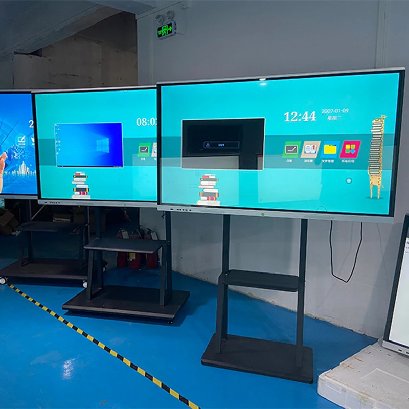 2021 China cheap 98 100 inch optical portable usb virtual touch screen projector smart LCD display interactive whiteboard