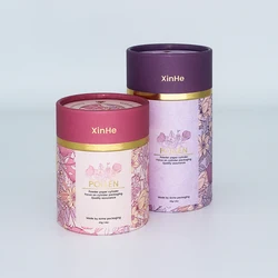 Custom Design Inner Aluminium Foil Shaker Cardboard Can Round Paper Box For Food Salt Powder Packaging