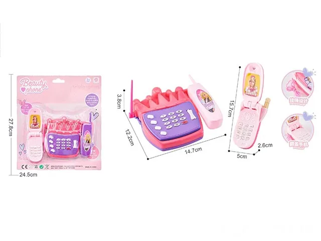 Child Funny Interactive Play Game Toys Beauty Girl Sound Light Effect Mobile Phone Toys Puzzle Early Educational Toys For Kids