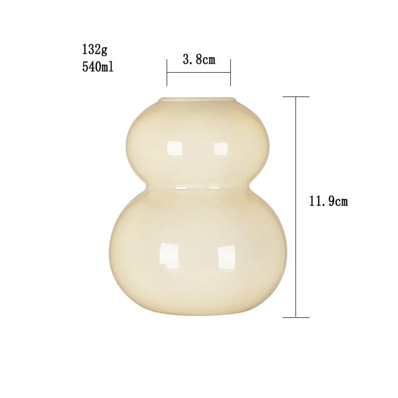 56H New creative gourd glass hydroponic plant flower arrangement vase living room desktop craft ornament vase