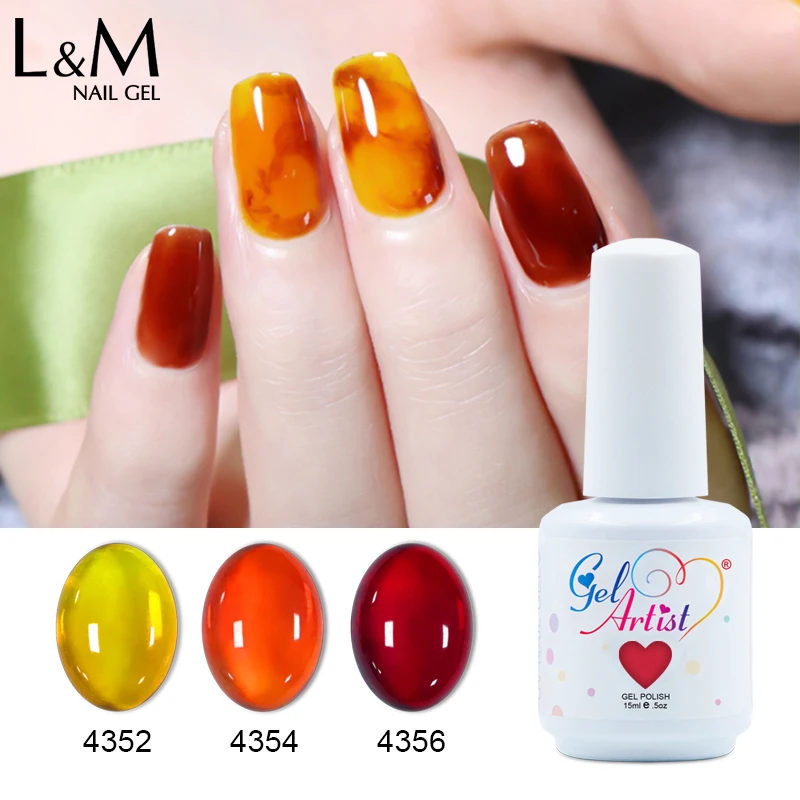 custom private label finger art nail gel polish varnish kit semi cured color bottle uv nail gel