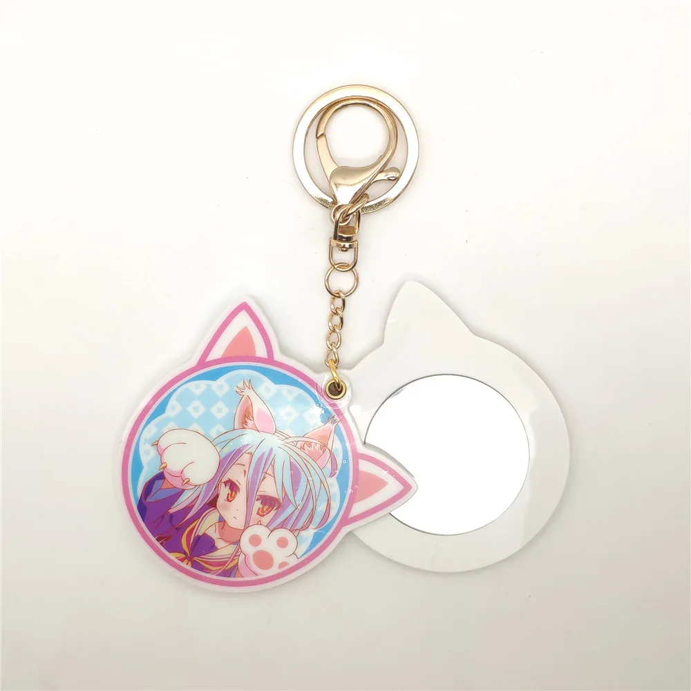 Factory Price Pocket Makeup Round Mirror Portable Customized Pattern Acrylic Animation Mirror Decoration