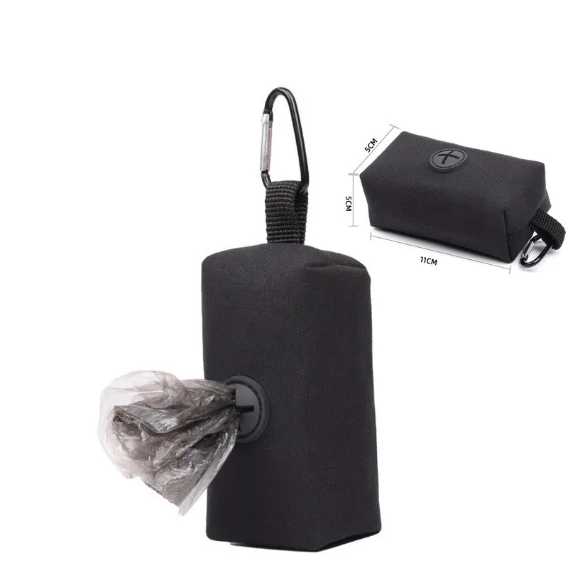 High-quality Eco-Friendly Pet Denim leather stitching Dog Poop Bag Holder Dog Waste Bag Holder