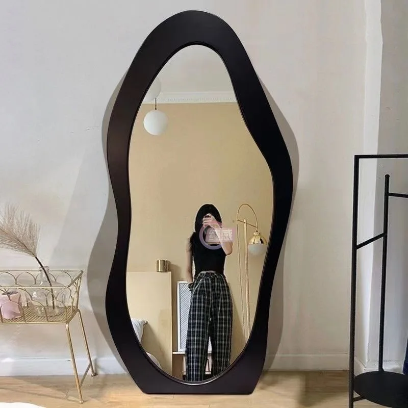 Full body dressing mirror, irregular fitting mirror, internet famous cloud shaped mango floor mirror
