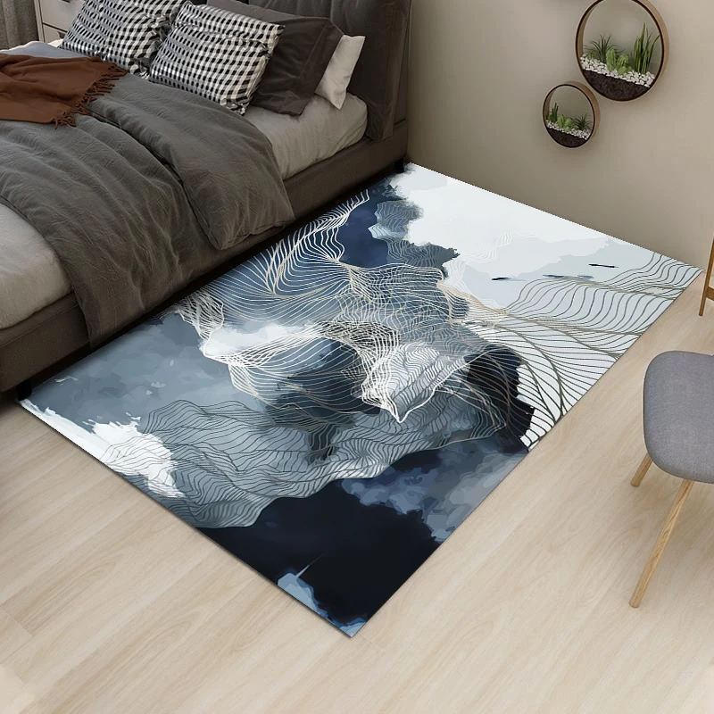 Wholesale hot selling Living Room Carpet Nordic Carpet Bedroom Bedside Mat Thickened Washed Non-slip Rug