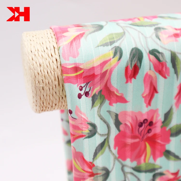 Kahn Professional digital print custom 97 polyester 3 spandex material fabric