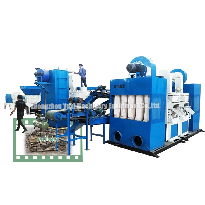 
Waste Car Water Tank Radiator Crusher And Separator Machine For Recycling Scrap Air Conditioners 