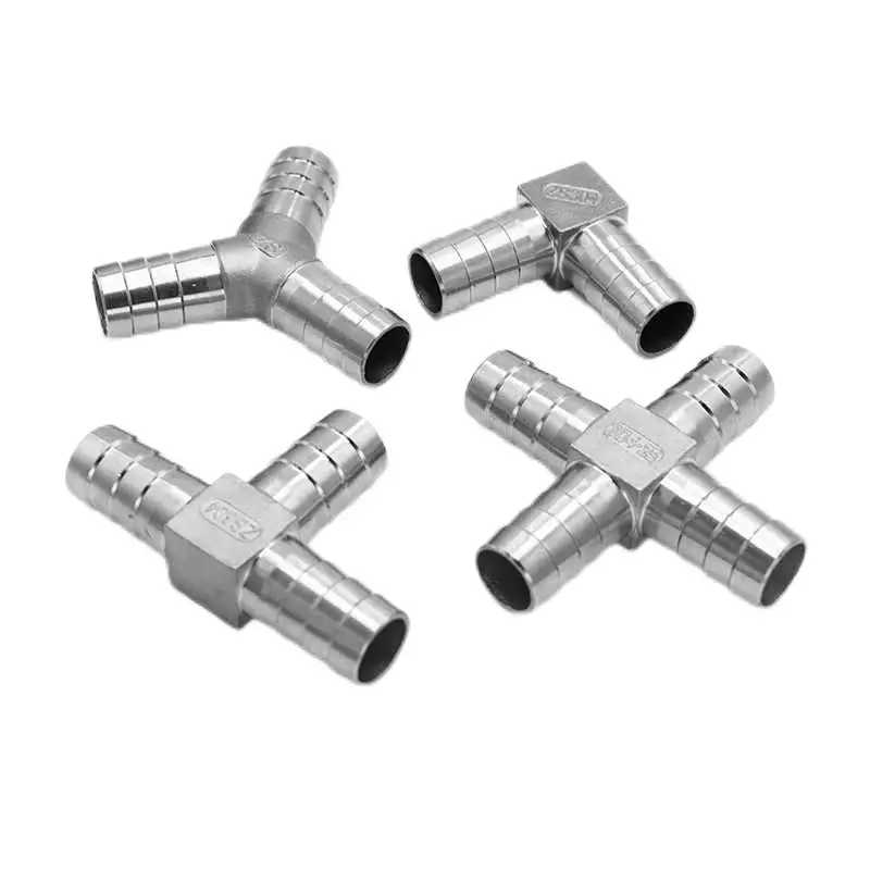 Type 304 stainless steel pagoda tee T trigeminal green pagoda hose tube hose connector