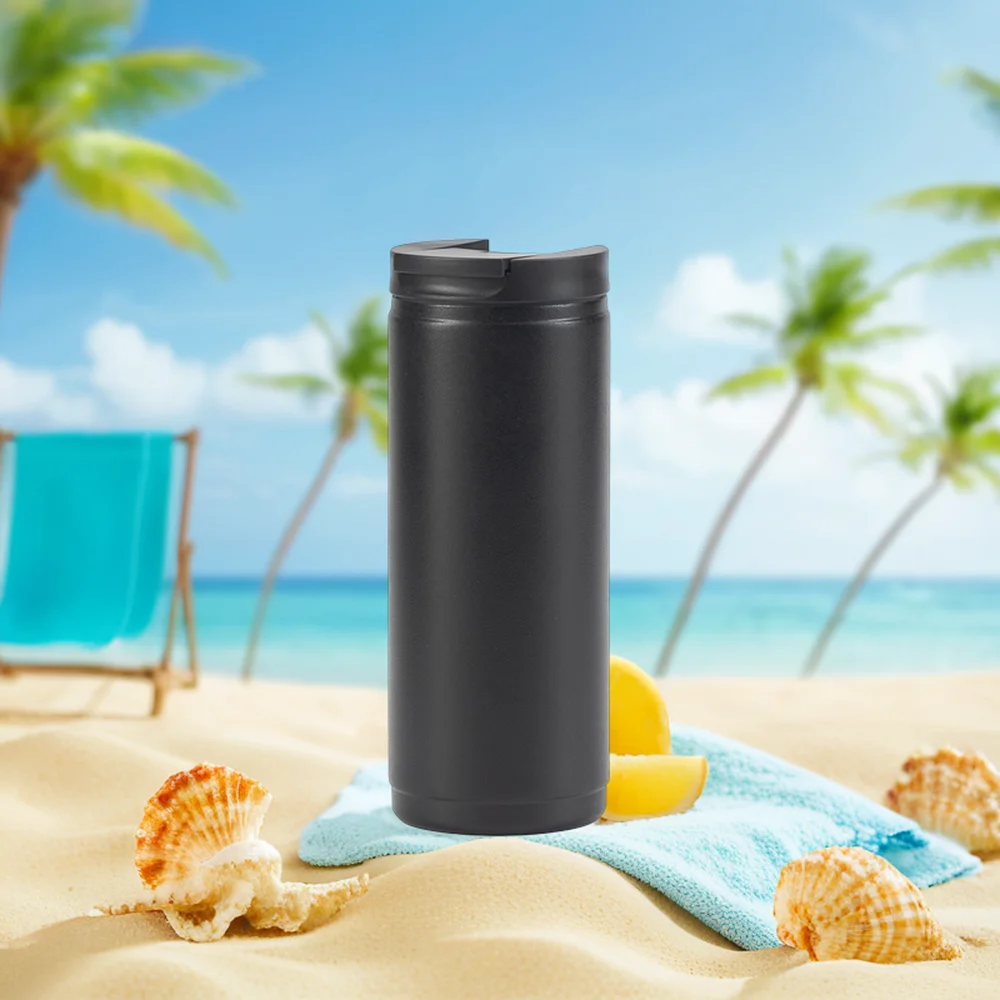 Custom Logo Portable Eco Travel Coffee Mug Leak Free 400ML Double Wall Stainless Steel Vacuum Coffee Travel Mug  Water Bottle
