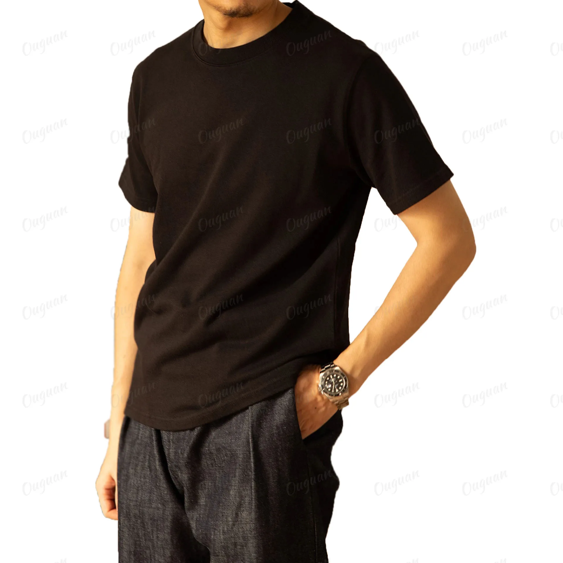 Summer Round Neck 100% Pima Cotton Boys Tee Shirts Streetwear Custom Printing Blank Graphic Men T Shirts