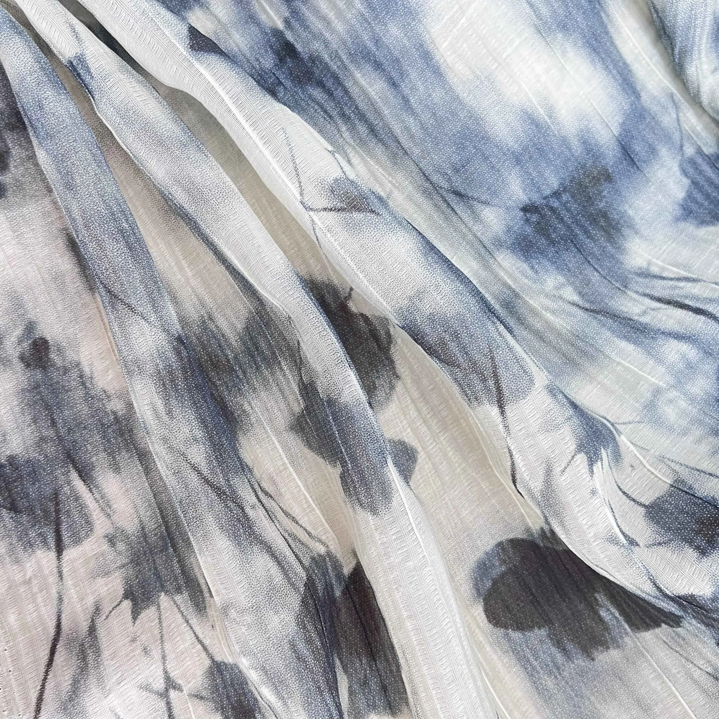 Manufacturer 70% lyocell 30% nylon  woven crepe fabric custom digital printing breathable soft hand feel for women shirts