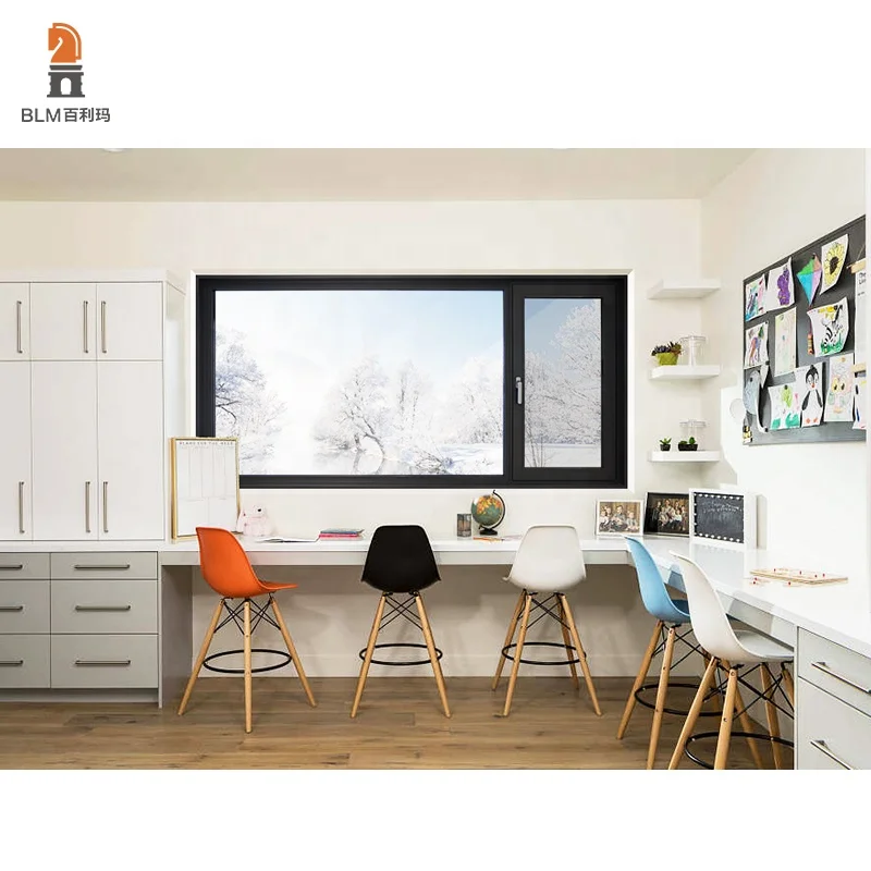 European French style custom bay window kitchen casement glass window sliding Bathroom tilt and turn aluminum window