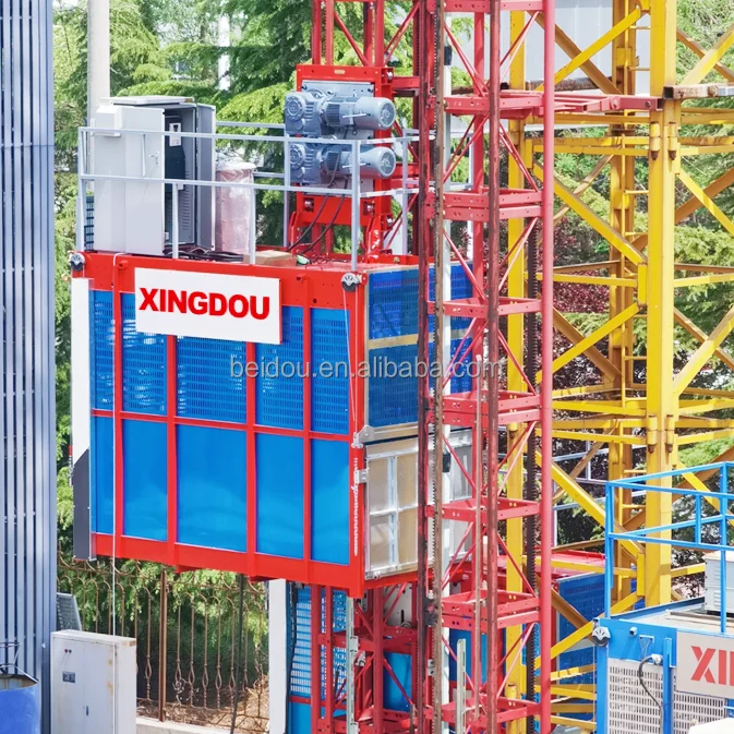CE COC Approved Construction Equipment Cargo Brick Cement Elevator Platform Core Motor Gear Building Construction