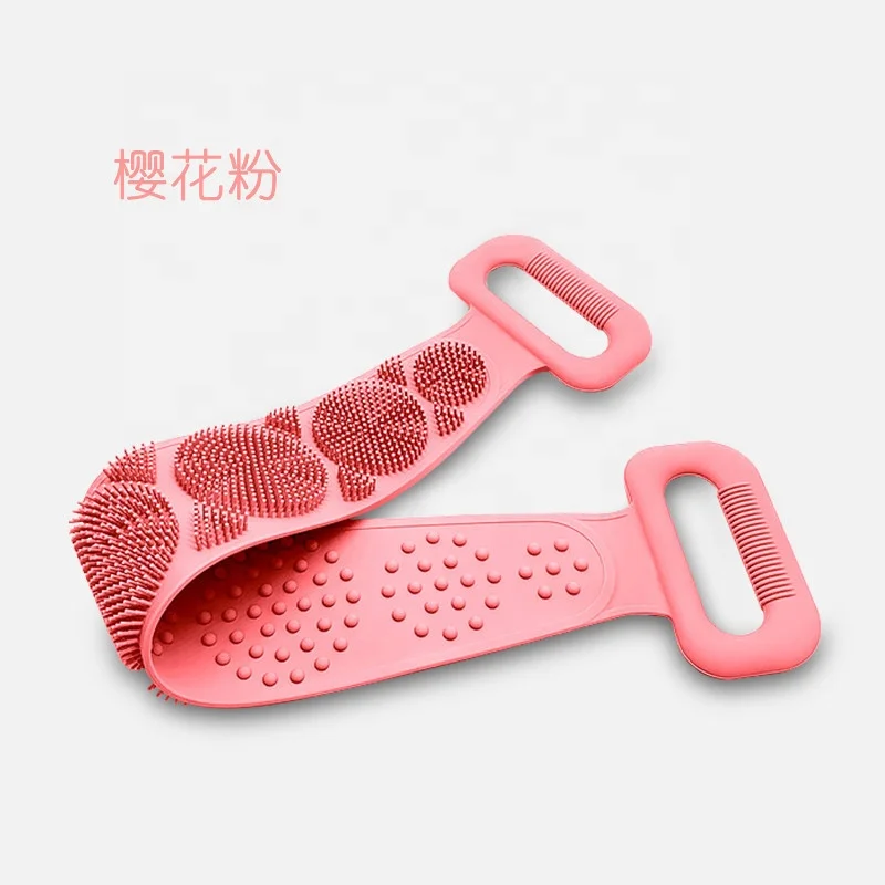 Silicone washcloth for men and women strong back rub plaster long back exfoliate bath brush exfoliating shower towel