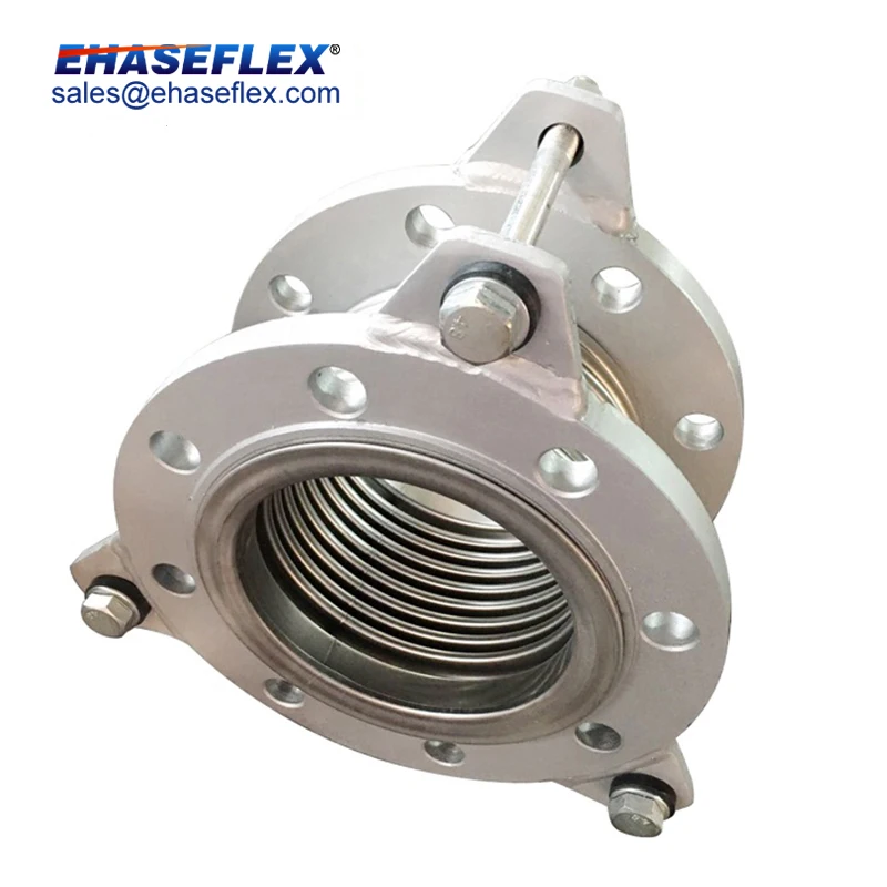 Non-Welded Flexible Joint Bellows Corrugated Metal Hose With Tie Rods And Flanges