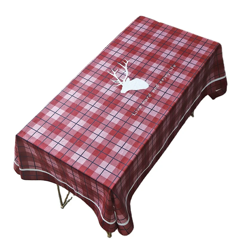 Fashion Nordic style square tablecloth cotton linen polyester blended printing household dining table coffee table cloth