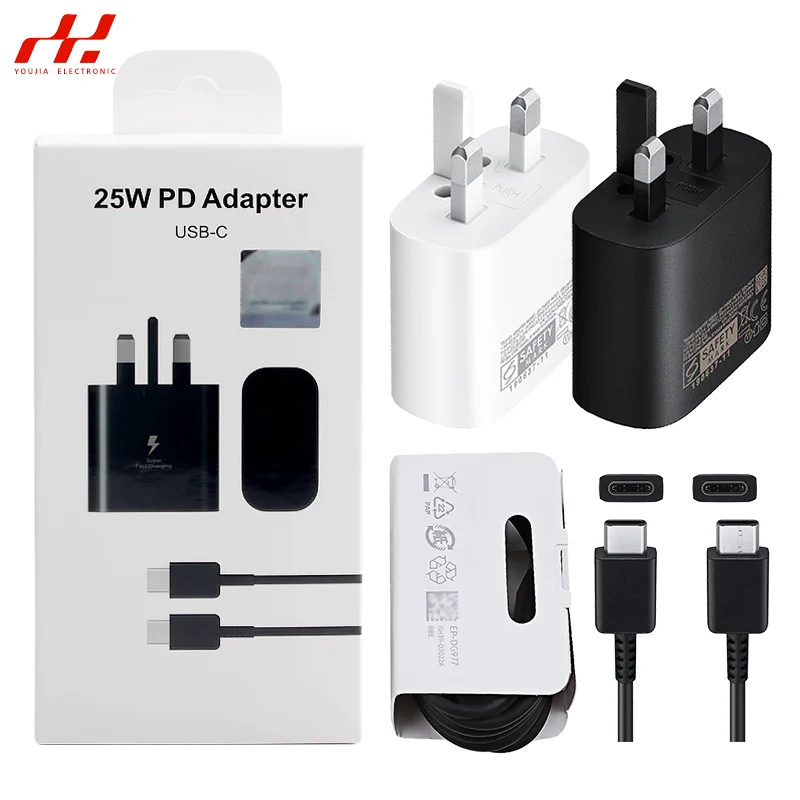 EP-TA800 For Samsung 25W Super Fast Charger USB Type C Cargador S10 S21 A52S A71 A70 S20 FE S22 5G Note 20 Power Adapter Charger