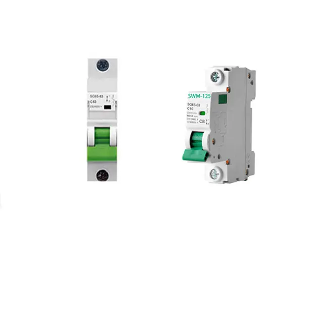 Solar DC single double pole 1/2/3/4 P 40-125A 1A 2A 3A 4A 3 phase MCB mini circuit breakers