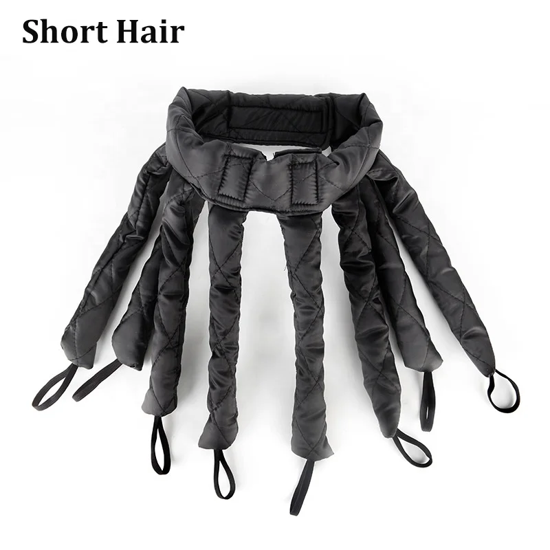 2022 New Arrival heatless curling rod headband Silk sleeping Hair Roller Wave Hair Curls with scrunchies silk Hair Curler