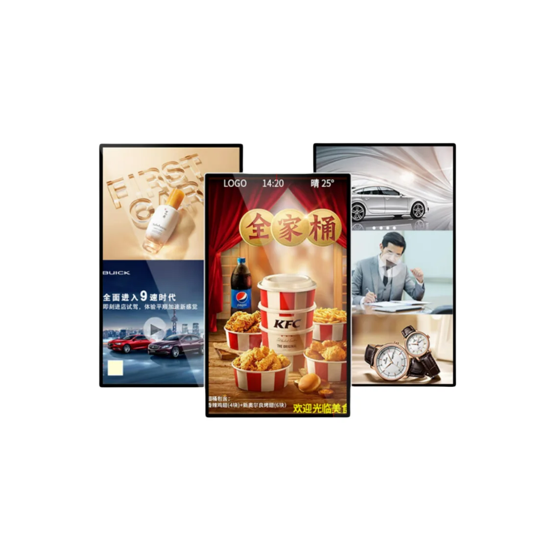 Monitor Digital Advertising Signage Touch Wall Mount  Monitor Digital Advertising Signage Touch Wall Mount with Remote Control