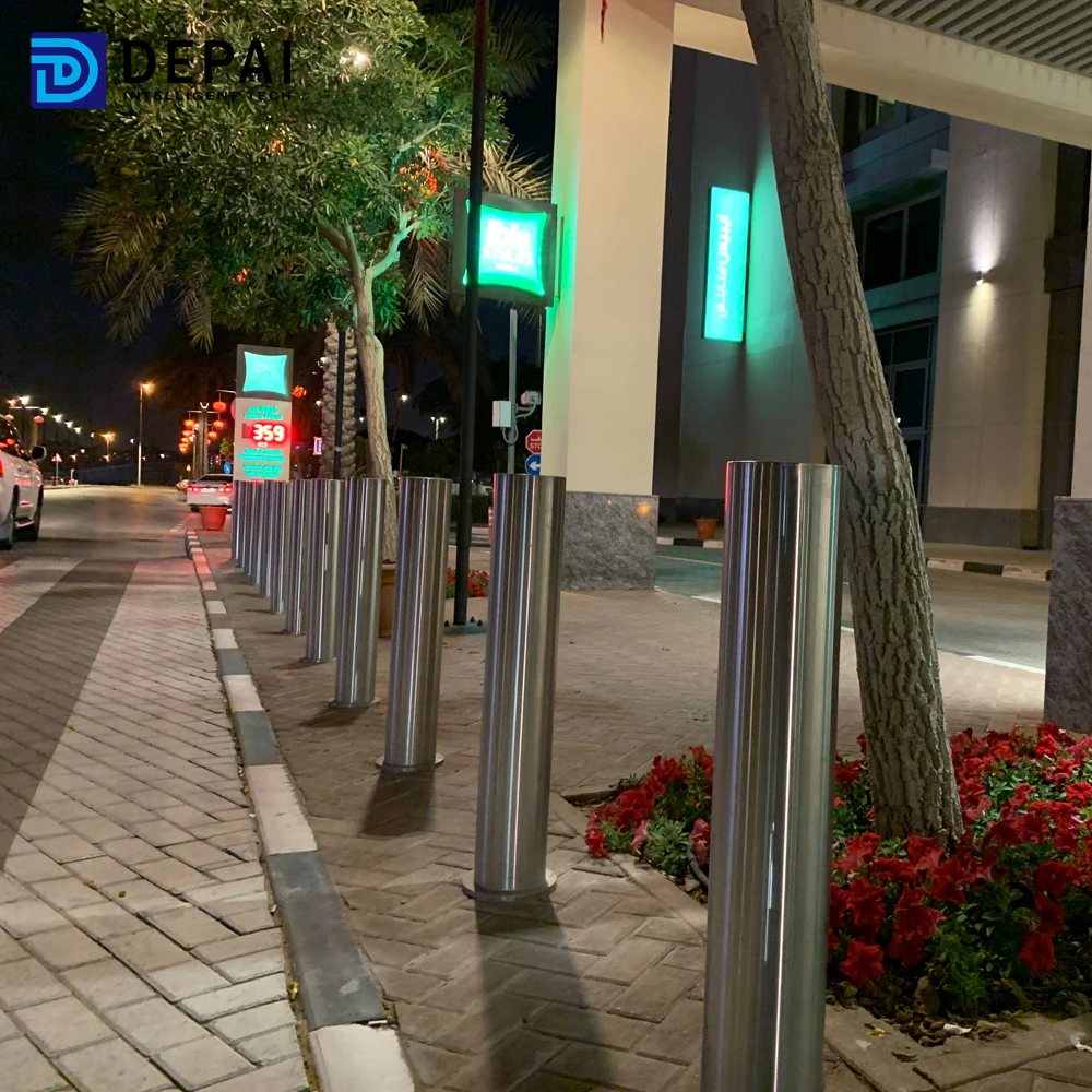 Car parking barrier retractable telescopic bollards