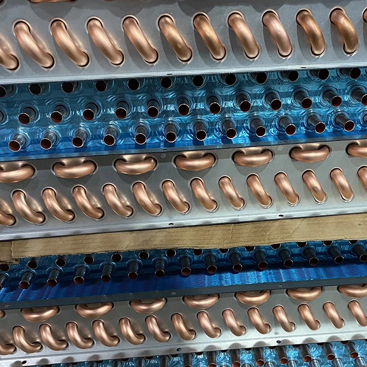 Factory directly design hot whole corrugated aluminum fincopper tube evaporator condenser coil  heat exchange of air conditioner