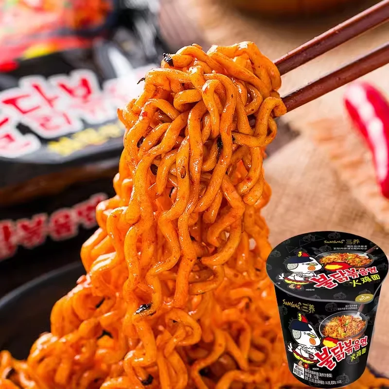 Korean Ramen Bagged Spicy Instant Noodles Hot Exotic Snacks Fried Processing Type Turkey Instant Food
