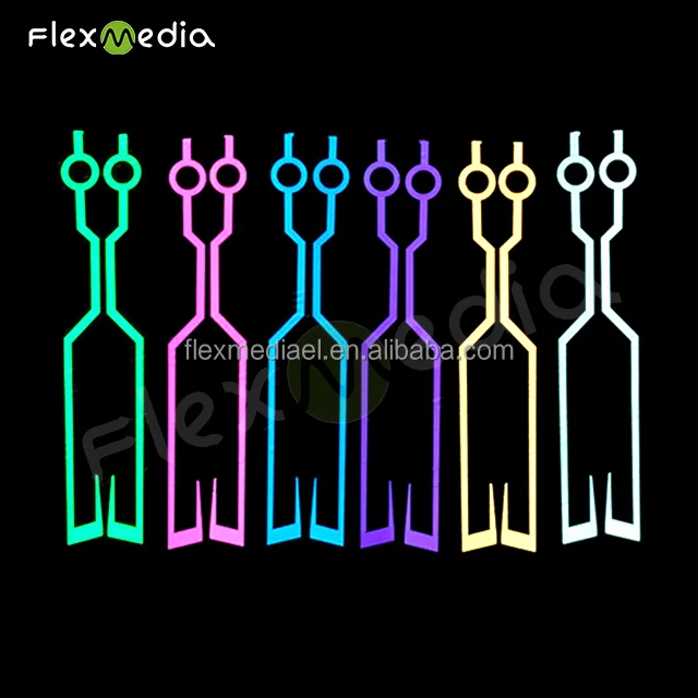 China factory supply new design motorbike EL light helmet sticker motorcycle waning sign suit for any kinds of melmet