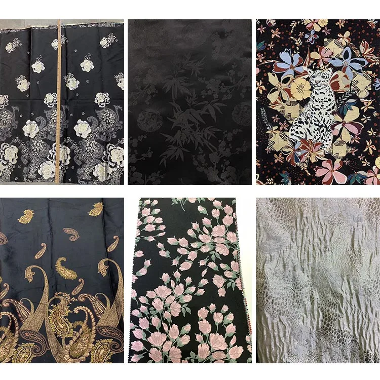 Eco-friendly Woven Double Faced Men Girls Cloths Fabric brocade floral fabric jacquard woven